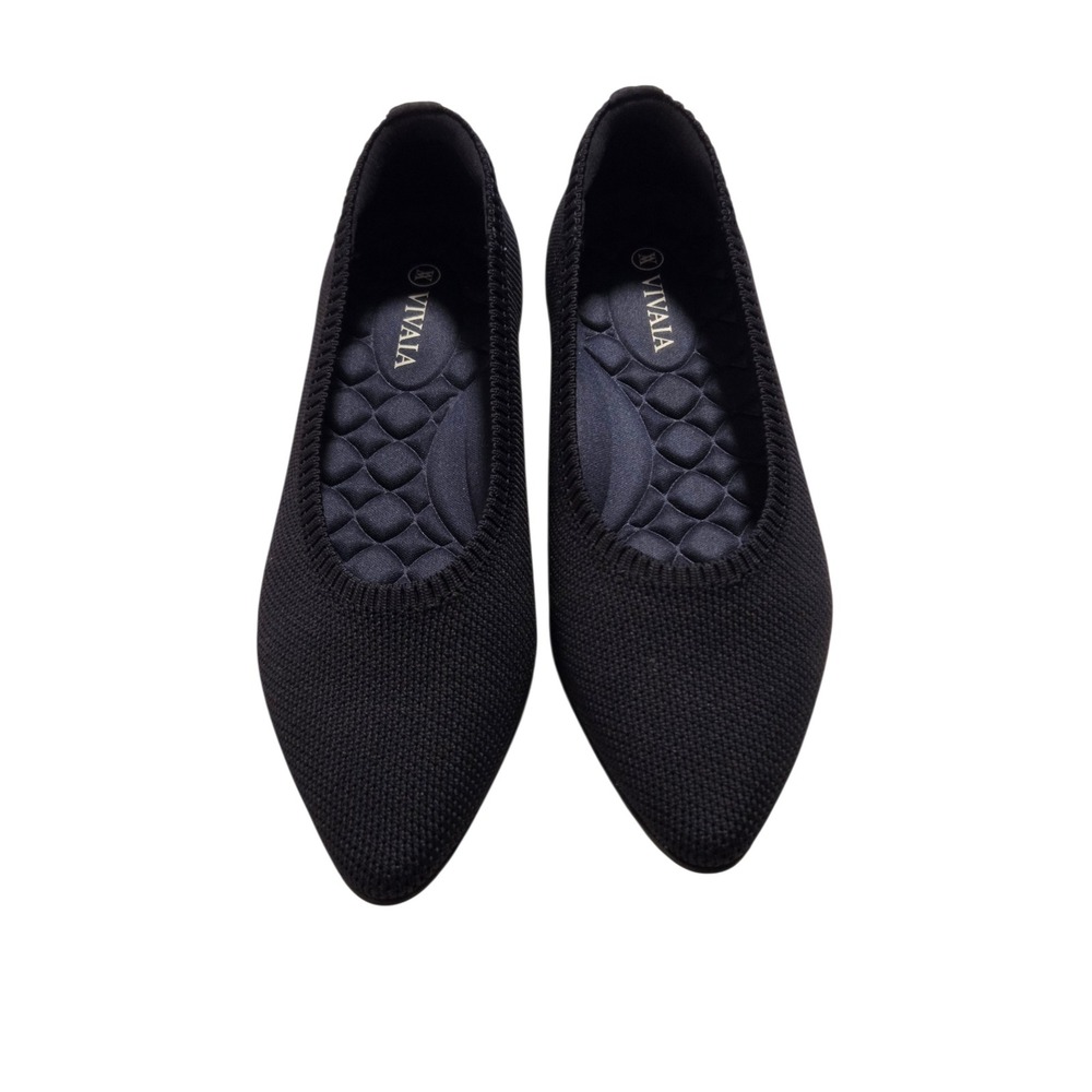 VIVAIA Aria Pointed Toe Knit Flats Black Women's Size 36 EU - Picture 9 of 10